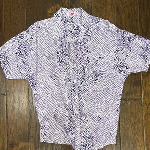 Buddy Love Purple Snakeskin Blouse
